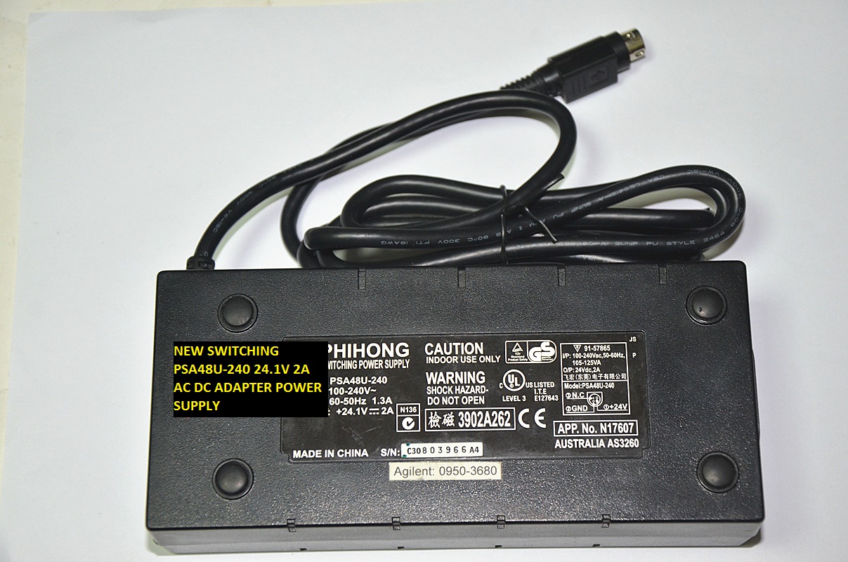 NEW SWITCHING PSA48U-240 24.1V 2A AC DC ADAPTER AC100-240V POWER SUPPLY NEW SWITCHING PSA48U-240 24.1V 2A AC DC ADAPTER AC100-240V POWER SUPPLY